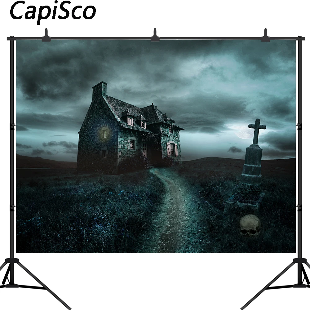 Capisco страшный дом с привидениями фон для фотосъемки призрак гробница надгробия