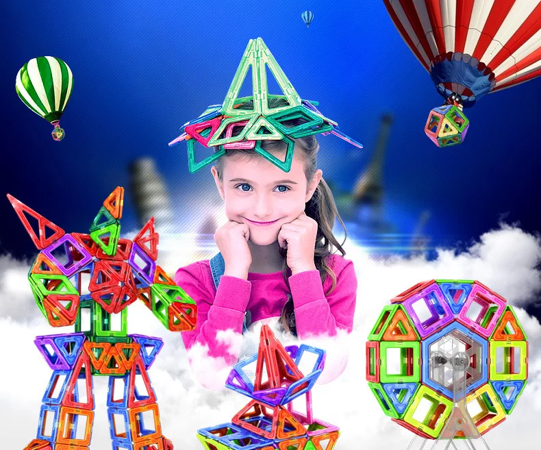 PIP игры магнитные блоки плитка для детей конструкции магнит Строительный блок