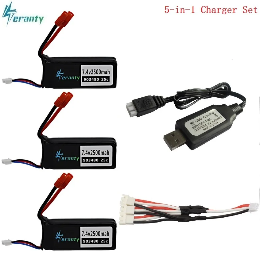 Светло-желтый 7,4 v комплекты зарядного устройства для Syma X8C X8W X8G X8 RC Квадрокоптер части для 12428 12423 RC автозапчасти 7,4 v 2500mAh Lipo батарея - Цвет: Светло-желтый