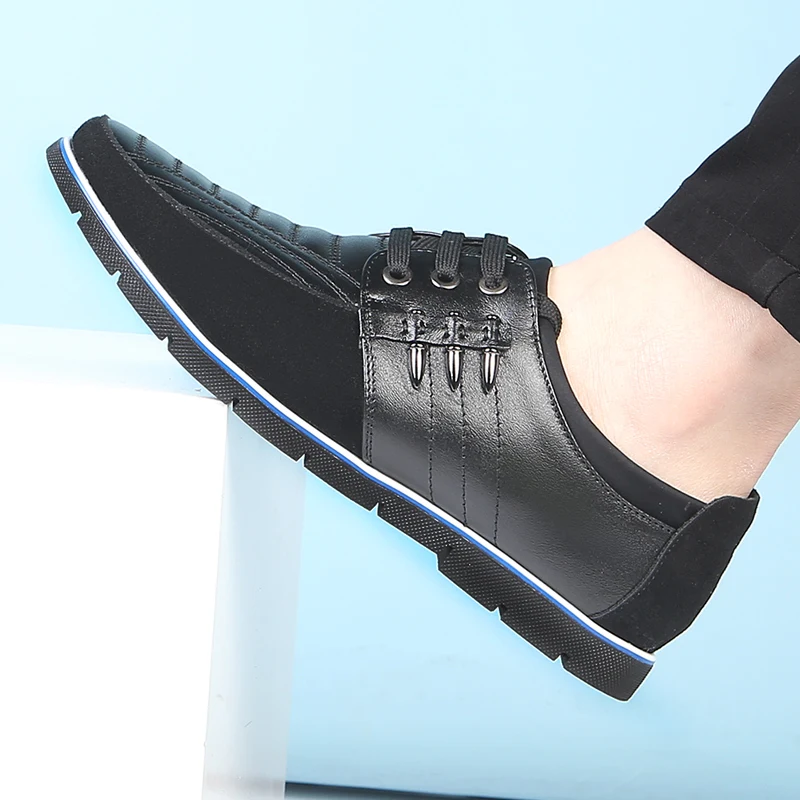 BIMUDUIYU Men Genuine Leather Shoes Spring Summer Sneakers High Quality Fashion Design Solid Comfortable Male Casual |