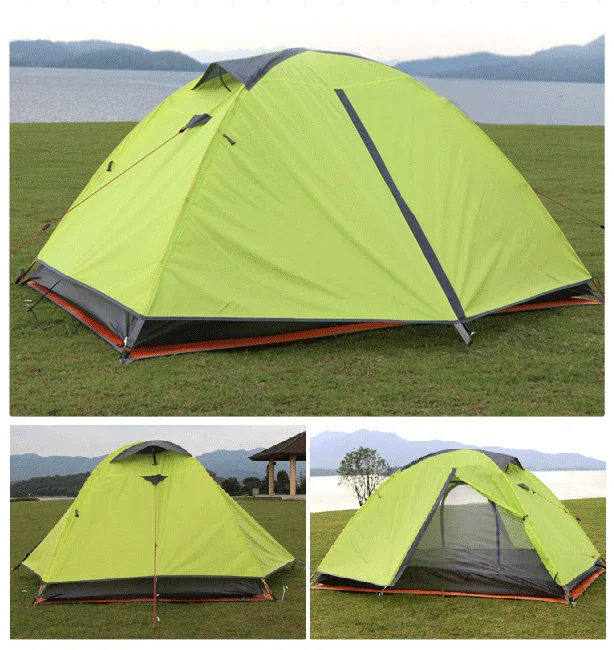 

Outdoor Double layer tent camping tent camping aluminum equipment manufacturer specializing in anti- rain two people tent