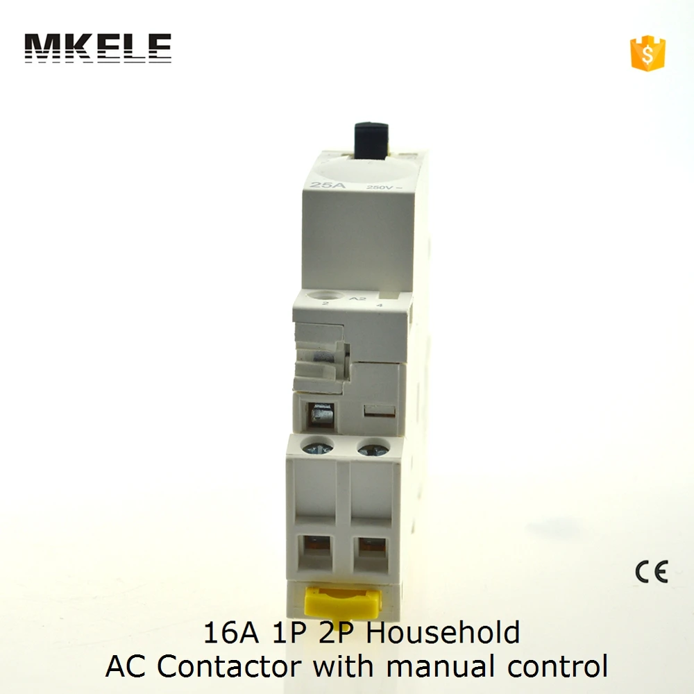 MKWCT-16M 1no+1nc 220/240V Coil 16A 2 Poles 2P Household Module AC Contactor AC250V with manual control | Обустройство дома