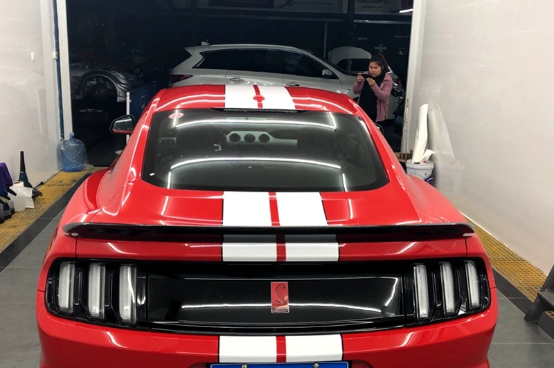 Для Ford Mustang спойлер высокая твердость и качество ABS Материал задний багажник крыло спойлер для Ford Mustang спойлер