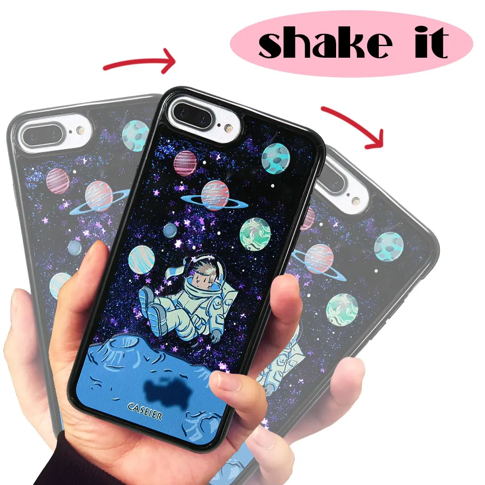 CASEIER Gift Box Case For iPhone 6 6s 7 X 8 3D Bling Quicksand Cover Plus Soft Edge Anti-knock Fundas |