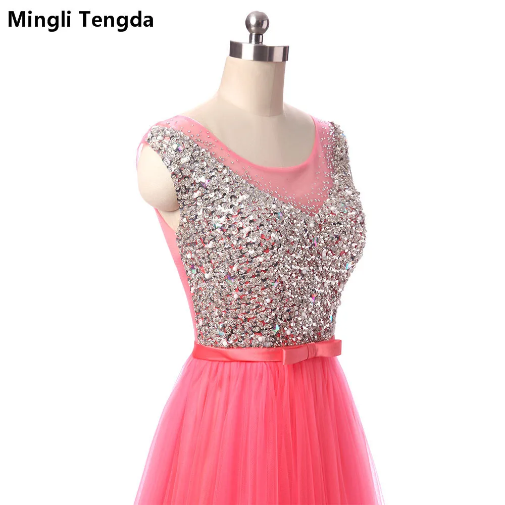 Mingli Tengda 2017 новые розовые красные длинные великолепные вечерние наряды с