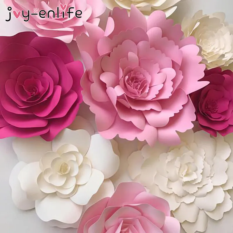 Joy-enlife 2 шт. 20 см DIY Бумага Цветы Дети День рождения фон Декор Свадебная вечеринка девичник дома номер Декор поставки искусственные цветы