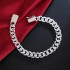 Серебристая цепочка, изысканный витой браслет, модная Очаровательная цепочка для мужчин и женщин, однотонные Свадебные Милые простые модели ювелирных изделий, H207