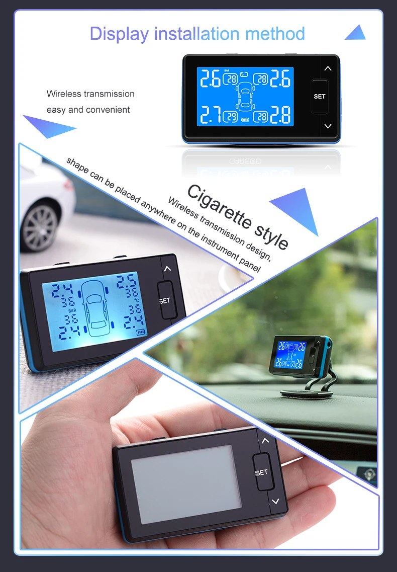 CARCHET автомобильный беспроводной TPMS монитор давления в шинах 4 внешних датчика прикуриватель автомобильные аксессуары универсальные Новые