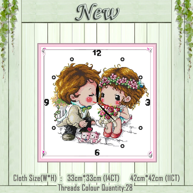 I like you kiss cartoon diy painting 11CT Counted printed on Canvas DMC 14CT chinese Cross Stitch Embroidery kits Needlework Set | Дом и сад