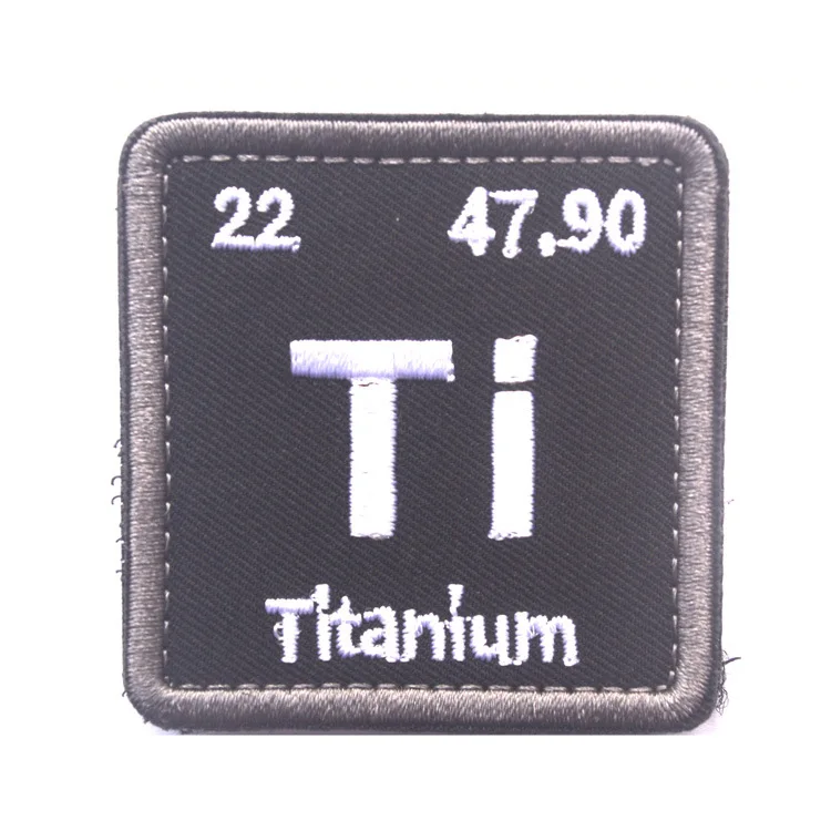 Черный титановый пластырь ill Gear военный Atom Периодическая таблица элементов Ti Patches