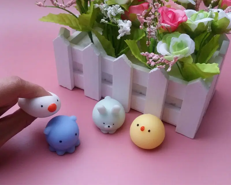 5 шт. Забавный мультфильм животное выдавливание декомпрессии игрушки куклы гайки