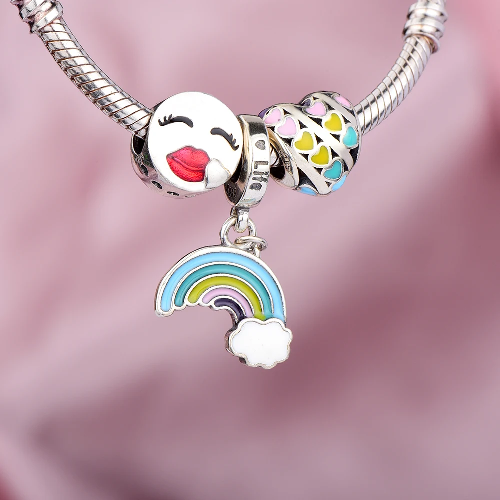 RainMarch 2018 серебряные бусины подходят Pandora Подвески Браслеты Серебро 925