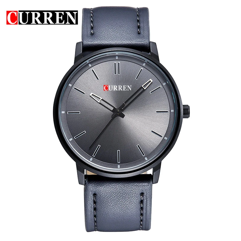 Модный Топ Luxury Brand Curren Часы Для мужчин Сталь сетка ремень кварц-часы ультра тонкий циферблат часов Для мужчин Relogio masculino 8233 - Цвет: P gray gray