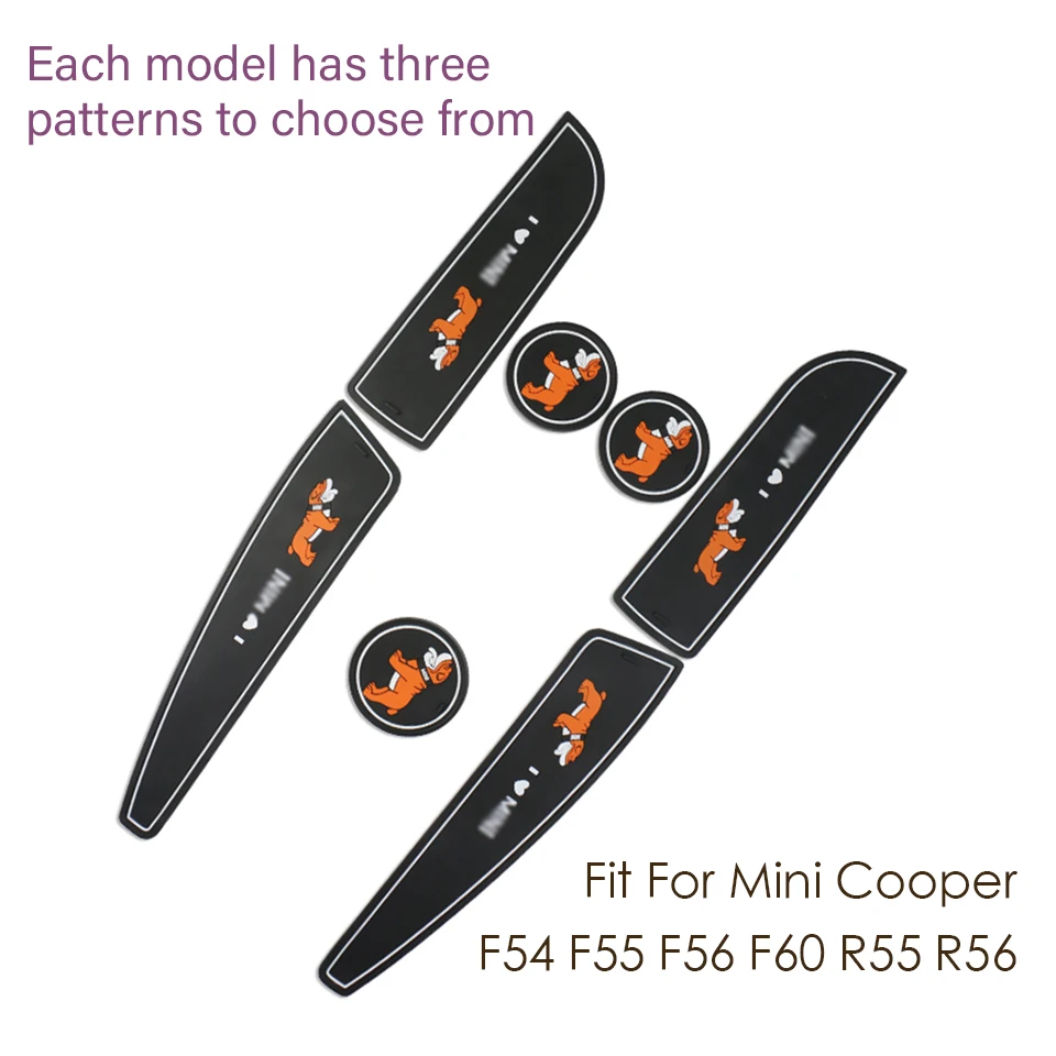 1 компл., наклейки для салона автомобиля для Mini Coopers Countryman Clubman F60 F55 F54 F56 R55 R56, коврик для двери, Противоскользящий коврик