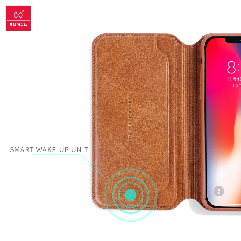 XUNDD для iPhone X XS MAX XR кожаный текстурный мягкий чехол телефона полное покрытие слот