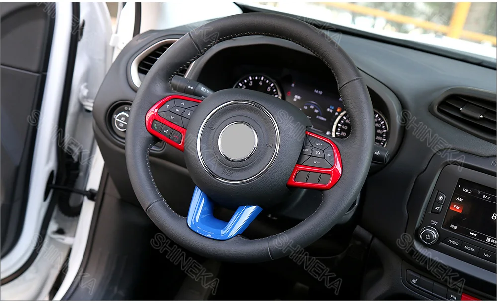 SHINEKA декоративные накладки на руль для Jeep Renegade- для Jeep Compass+ аксессуары