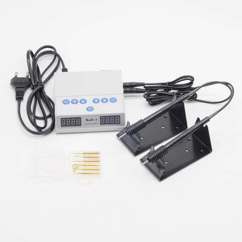 Тонкий Электрический Нож для восковой резьбы двойная ручка и 6 наконечников