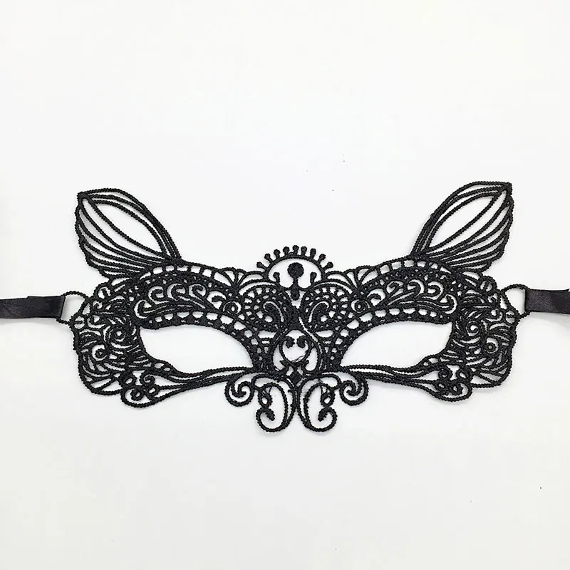 Black Unshaped 1 шт черные сексуальные вечерние кружевные маски для женщин, половина лица, карнавал, фестиваль, бал, Хэллоуин, маскарадные маски, вечерние и праздничные принадлежности - Цвет: Black Unshaped