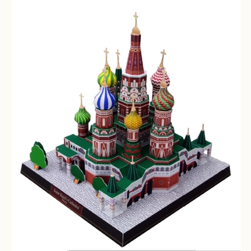 Собор Василия Святого русская забавная 3d Бумага Diy набор миниатюрных моделей