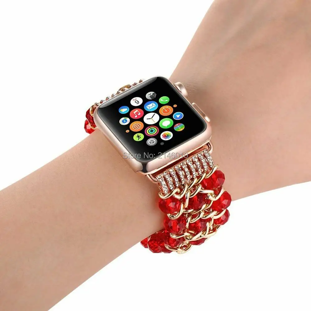 Браслет с жемчужными бусинами для Apple Watch Series 4, 3, 2, 1, 40 мм, 44 мм, 38 мм, 42 мм, для мужчин и женщин, ремешок для часов