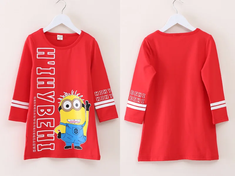 Бесплатная доставка Новинка 2017 девушки случайные мультфильм футболка с длинными