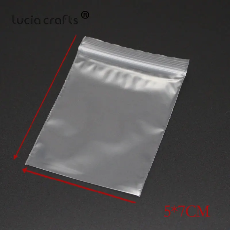 5x7cm 100pcs Многоразмерная прозрачная сумка для хранения DIY с застежкой-молнией, защищаемая полипропиленовая пластиковая Полиэтиленовая упаковка для ювелирных изделий H1001 - Цвет: 5x7cm 100pcs