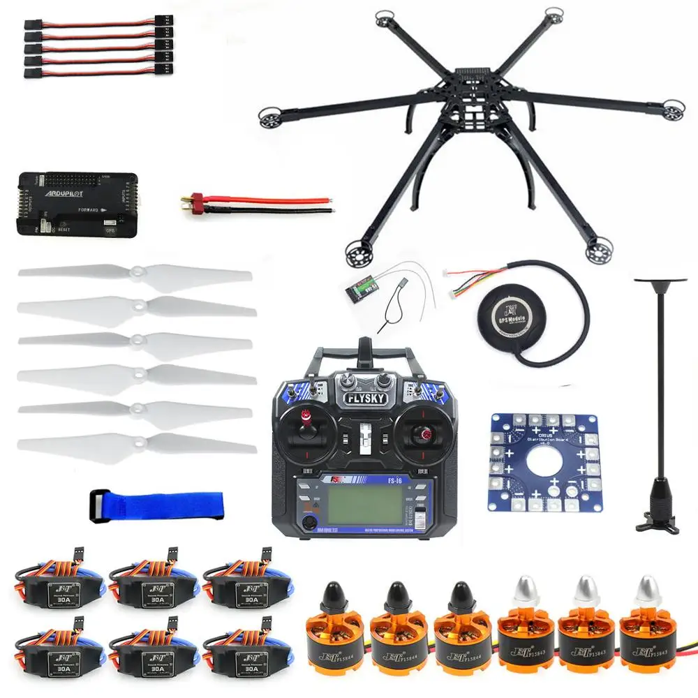 Hexacopter в разобранном виде Дрон с GPS комплект с Flysky FS-i6 6CH 2,4G TX и RX APM 2,8 Multicopter полет контроллер F10513-F
