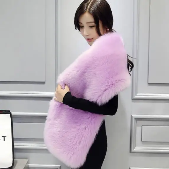 Женское пальто с искусственным мехом Clobee элегантное короткая куртка-пончо из