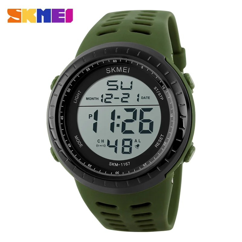 

SKMEI Brand Mens Sports Watches Multifunction Digital LED Military Watch Men Fashion Casual Electronics Outdoor Wristwatches