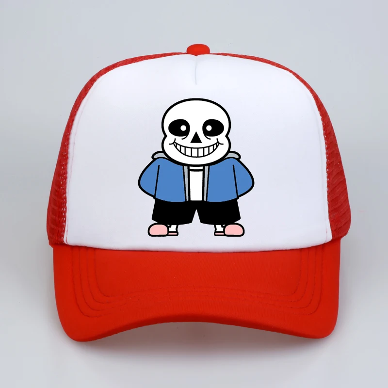 Популярная игра «Undertale» бейсболка s Skull Brother Sans шапка с принтом летняя Кепка Дальнобойщика с сеткой модная бейсболка для мужчин и женщин шляпы