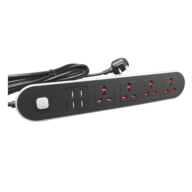 4USB порт 5V 3.4A зарядное устройство адаптеры для сим-карт 13A 250V 4AC UK розетки розетка с
