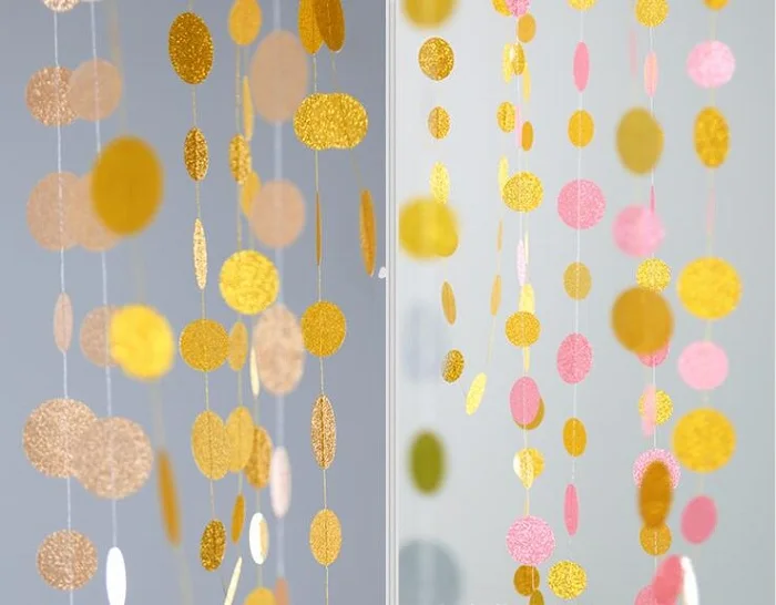 Фестиваль Поставки 4 метра бумажный флаг вечерние гирлянда с колокольчиками