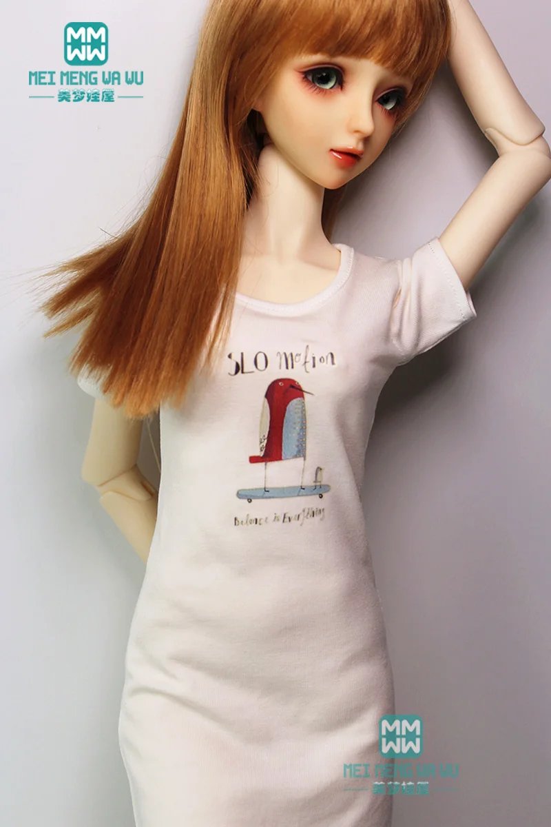 Кукла BJD одежда для 1/3 58 62 см DD SD10 SD13 модная повседневная хлопковая футболка