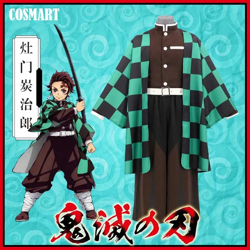 Костюм для косплея Аниме! Demon Slayer Kimetsu no Yaiba Kamado Tanjirou Agatsuma Zenitsu Giyuu Tomioka Nezuko кимоно