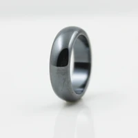 fashion grade aaa quality smooth 6 mm width cambered surface hematite rings 1 piece hr1007