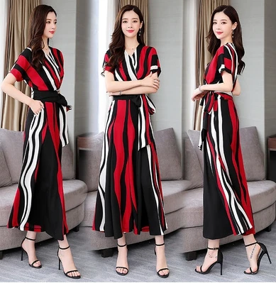 

Goddess Striped Two Piece Set Irregular Women's Summer Suit Ensemble Femme Deux Pieces Women Two Piece Outfits Woman Suit