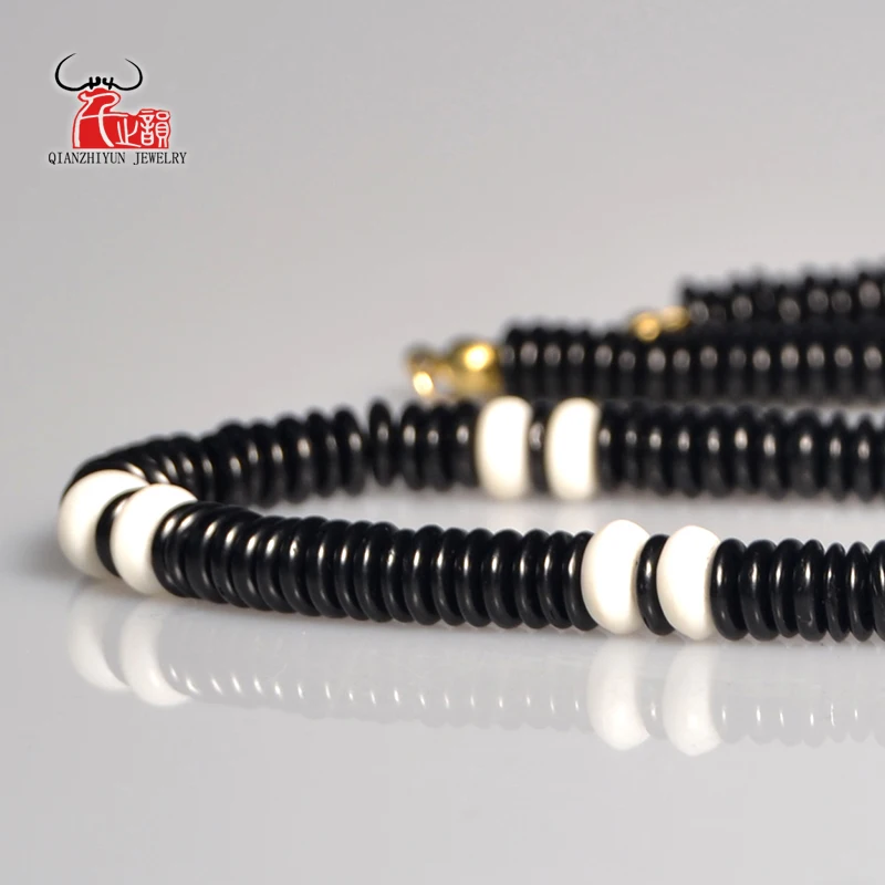 Ожерелье из кокосовой ракушки яка ожерелье натуральной цепочка до ключиц