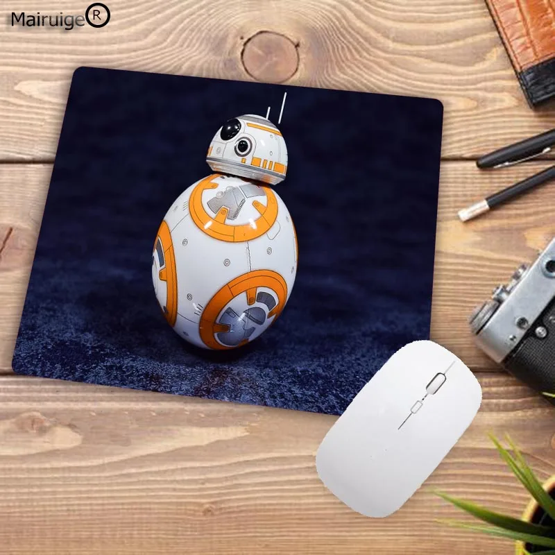 Mairuige высокого класса Звездные войны BB 8 фильм компьютерная игровая клавиатура Коврик для мыши коврики для украшения рабочего стола Нескользящий Резиновый Коврик - Цвет: 25X20CM