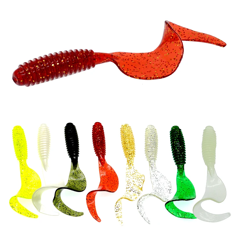

WLDSLURE 5pcs Artificial Sea Worms 10cm 8.5g Earthworm Soft Fishing Lures Soft Bait Lifelike Fishy Smell Lures