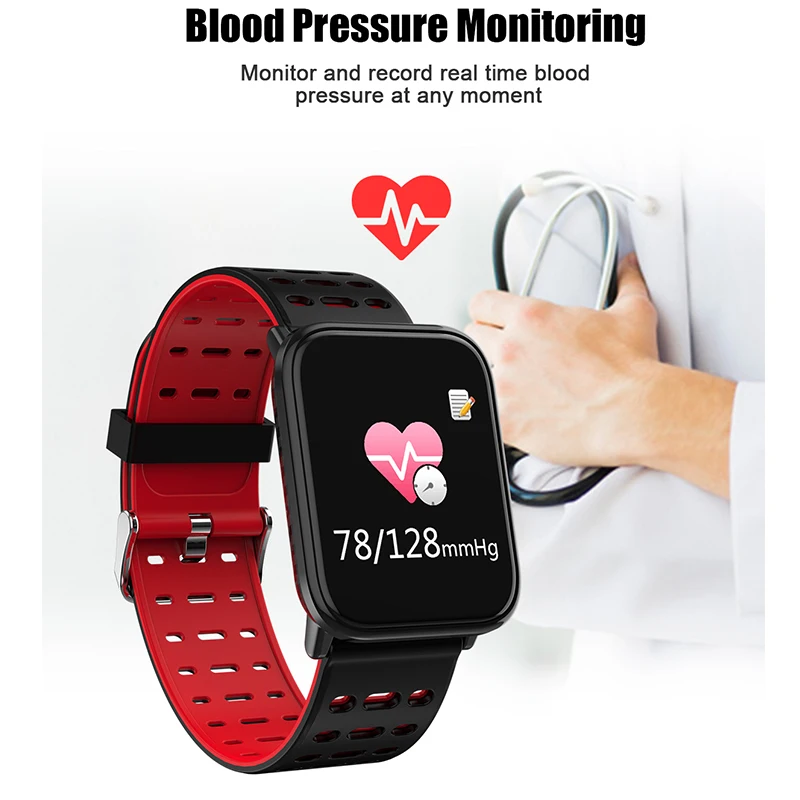 

BINSSAW T6 New Smart Watch Men Women Heart Rate Monitor Blood Pressure Fitness Tracker Smartwatch Sport Watch for ios android