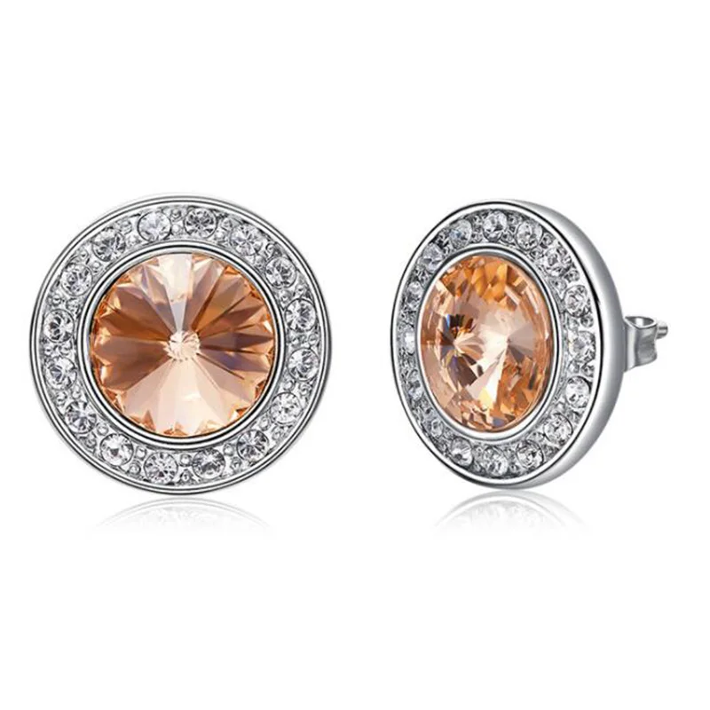 LuxJuly Eurpean и американские серьги с кристаллами украшенные Swarovski Женские аксессуары