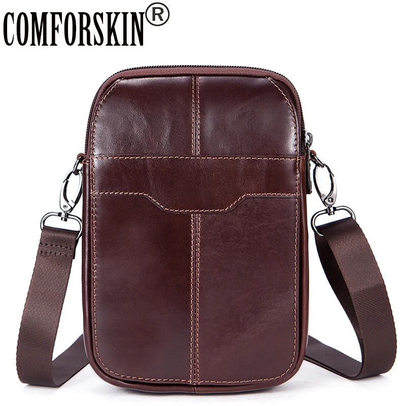 COMFORSKIN Bolsa Masculina, Новое поступление, натуральная кожа, Ретро стиль, мужские сумки-мессенджеры,, высокое качество, мужские кожаные сумки