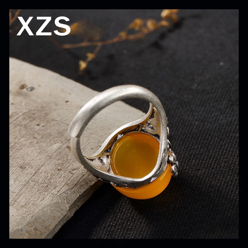 100% Genuine S990 Sterling Silver Chinese Style Hand Made Gem Vintage Rings Women Luxury Valentine's Day Gift Jewelry JZCN-18001 |