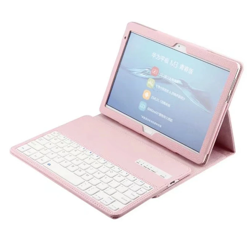 Беспроводной Bluetooth клавиатура ПУ Кожаный чехол Защитный для huawei MediaPad M3 Lite 10 BAH