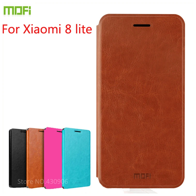 Для Xiaomi Mi 8 lite чехол MOFI флип чехол для Xiaomi Mi 8 lite высококачественный Роскошный кожаный чехол-подставка для Xiaomi Mi 8 lite