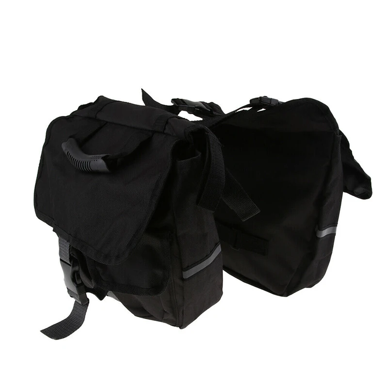 

Strap Saddle Bag Luggage For Motorcycle Bicycle Black Double Panniers Adjustable