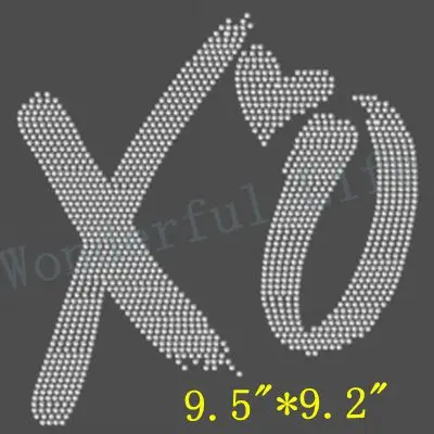 Free shipping X Heart O Digital Download hugs and kisses rhinestone design Rhinestone Transfer | Дом и сад