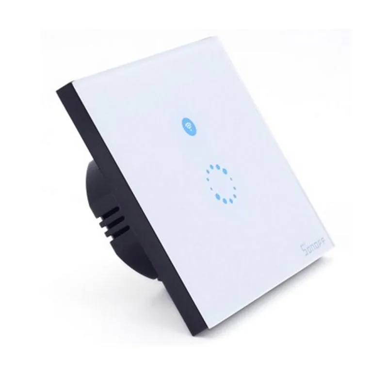 Интеллектуальный выключатель света Sonoff Wifi сенсорный Роскошные Glass1 Gang1Way стены