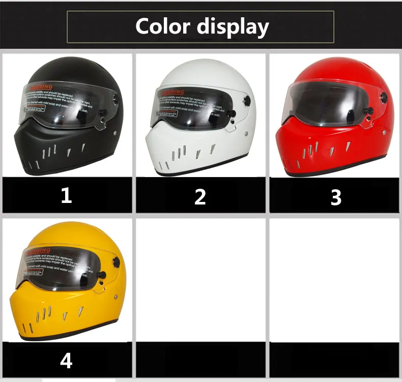 

Vcoros FiberGlass motocycle helmet Vintage Full Fcae motobike helmet scooter with visor Man Woman helmet casco moto