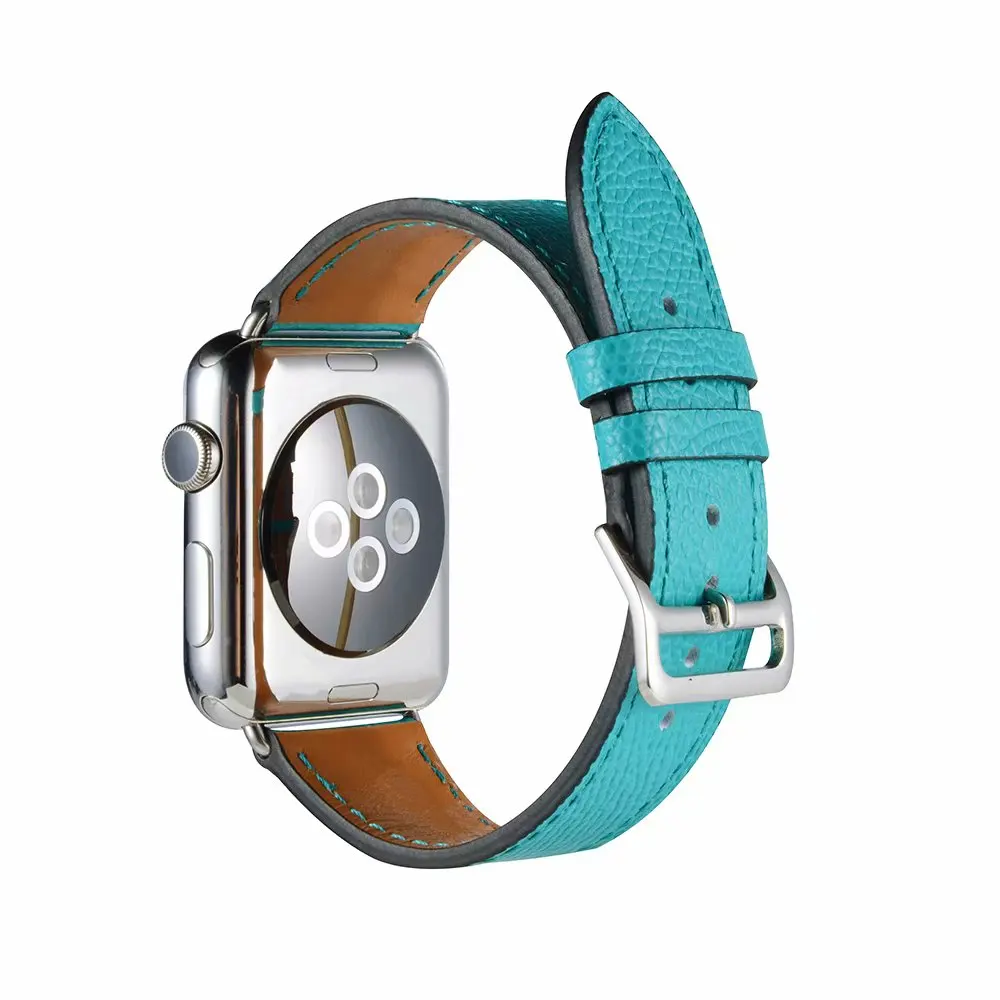 Высококачественная кожаная Петля для Apple Watch Band 42 мм 38 мм 40 мм 44 мм одинарный ремешок для iWatch Series 1 2 3 4